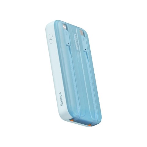Powerbank Baseus Comet Series z wyświetlaczem 10000mAh 22.5W - niebieski + kabel USB-A - USB-C 0.3m - biały Powerbank Baseus Comet Series z wyświetlaczem 10000mAh 22.5W - niebieski + kabel USB-A - USB-C 0.3m - biały