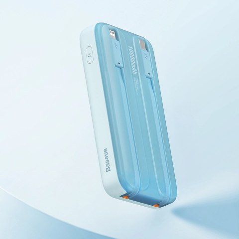 Powerbank Baseus Comet Series z wyświetlaczem 10000mAh 22.5W - niebieski + kabel USB-A - USB-C 0.3m - biały Powerbank Baseus Comet Series z wyświetlaczem 10000mAh 22.5W - niebieski + kabel USB-A - USB-C 0.3m - biały