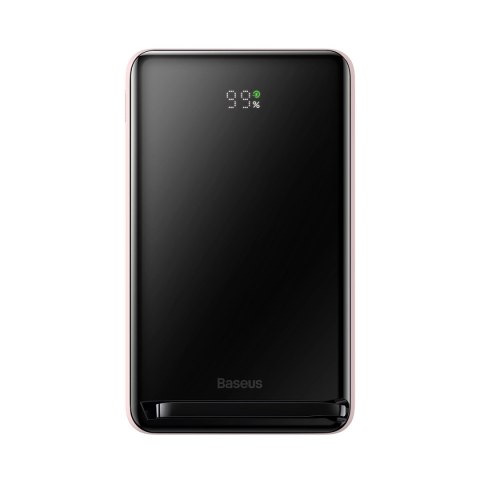 Powerbank Baseus Magnetic Bracket 10000mAh 20W z MagSafe - różowy + kabel USB-C 60W 0.5m