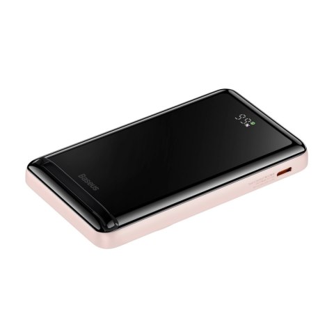 Powerbank Baseus Magnetic Bracket 10000mAh 20W z MagSafe - różowy + kabel USB-C 60W 0.5m