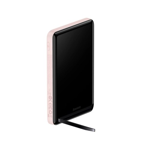 Powerbank Baseus Magnetic Bracket 10000mAh 20W z MagSafe - różowy + kabel USB-C 60W 0.5m