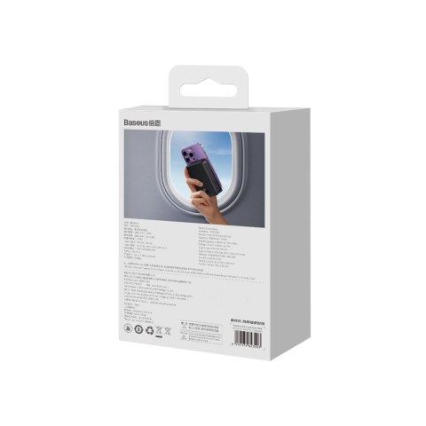 Powerbank Baseus Magnetic Mini 20000 mAh 20W - czarny + kabel USB-C / USB-C Powerbank Baseus Magnetic Mini 20000 mAh 20W - czarny + kabel USB-C / USB-C