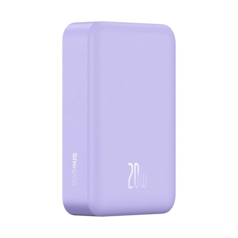 Powerbank Baseus Magnetic Mini 20000 mAh 20W - fioletowy + kabel USB-C / USB-C Powerbank Baseus Magnetic Mini 20000 mAh 20W - fioletowy + kabel USB-C / USB-C