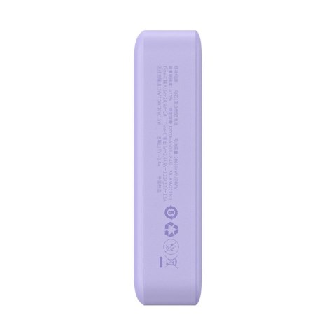 Powerbank Baseus Magnetic Mini 20000 mAh 20W - fioletowy + kabel USB-C / USB-C Powerbank Baseus Magnetic Mini 20000 mAh 20W - fioletowy + kabel USB-C / USB-C