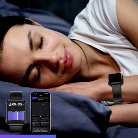 Smartwatch Choetech WT001 z funkcją odbierania połączeń IP67 - czarny Smartwatch Choetech WT001 z funkcją odbierania połączeń IP67 - czarny