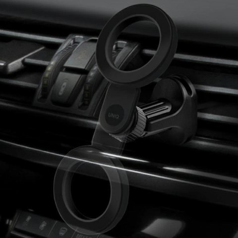 Uchwyt samochodowy UNIQ Trelix Car magnetyczny na kratkę nawiewu - czarny Uchwyt samochodowy UNIQ Trelix Car magnetyczny na kratkę nawiewu - czarny
