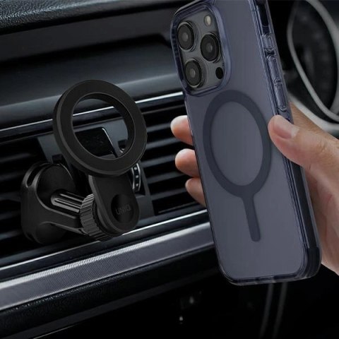 Uchwyt samochodowy UNIQ Trelix Car magnetyczny na kratkę nawiewu - czarny Uchwyt samochodowy UNIQ Trelix Car magnetyczny na kratkę nawiewu - czarny
