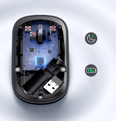 Ugreen poręczna myszka bezprzewodowa USB czarny (MU001) Ugreen poręczna myszka bezprzewodowa USB czarny (MU001)