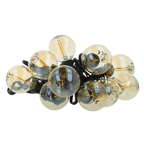 Forever Light Girlanda solarna LED SUNARI FLS-125 5,5m + 10 żarówek G40 złota IP44