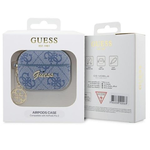Guess etui do AirPods Pro 2 GUAP2G4GSMB niebieskie PU 4G Guess etui do AirPods Pro 2 GUAP2G4GSMB niebieskie PU 4G