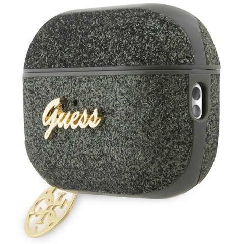 Guess etui do AirPods Pro 2 GUAP2GLGSHA khaki PU Glitter Flake 4G
