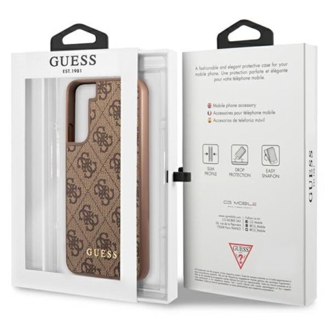 Guess nakładka do Samsung Galaxy S23 GUHCS23SG4GFBR brązowa hardcase 4G Metal Gold Logo Guess nakładka do Samsung Galaxy S23 GUHCS23SG4GFBR brązowa hardcase 4G Metal Gold Logo