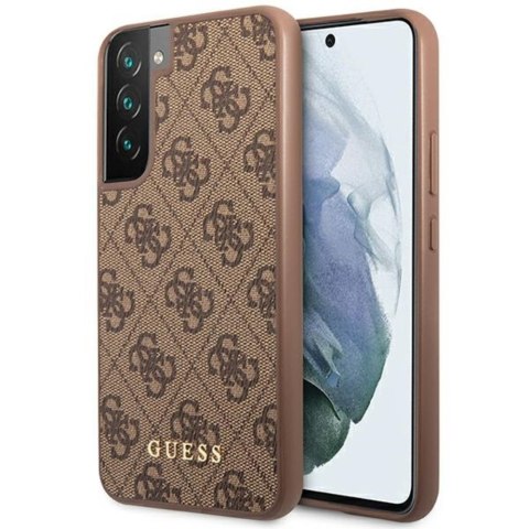Guess nakładka do Samsung Galaxy S23 Plus GUHCS23MG4GFBR brązowa hardcase 4G Metal Gold Logo