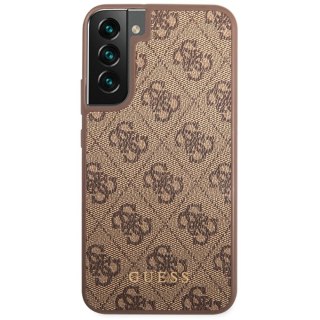 Guess nakładka do Samsung Galaxy S23 Plus GUHCS23MG4GFBR brązowa hardcase 4G Metal Gold Logo