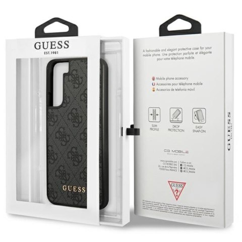 Guess nakładka do Samsung Galaxy S23 Plus GUHCS23MG4GFGR szara hardcase 4G Metal Gold Logo