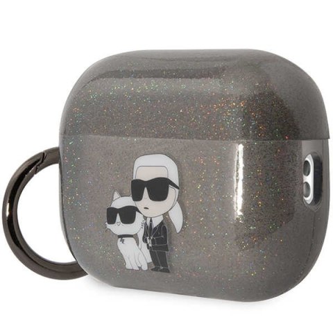 Karl Lagerfeld etui do AirPods Pro 2 KLAP2HNKCTGK czarne TPU Glitter NFT Karl&Choupette Karl Lagerfeld etui do AirPods Pro 2 KLAP2HNKCTGK czarne TPU Glitter NFT Karl&Choupette