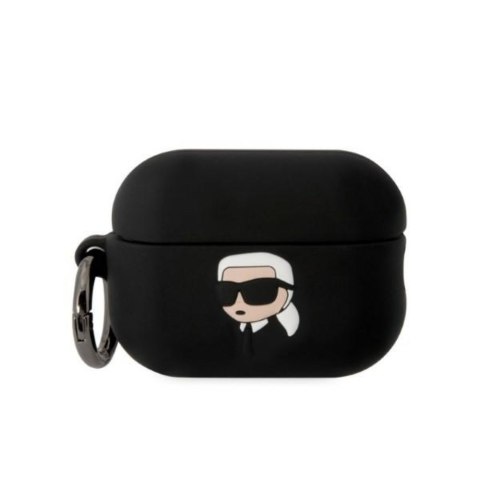 Karl Lagerfeld etui do Airpods Pro 2 KLAP2RUNIKK czarne 3D Silicone NFT Karl