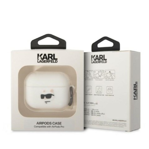 Karl Lagerfeld etui do Airpods Pro KLAPRUNCHH białe 3D Silicone NFT Karl