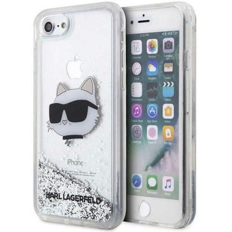 Karl Lagerfeld nakładka do iPhone 7 / 8 / SE KLHCI8LNCHCS srebrna HC Liquid Glitter NFT Choupette Head Karl Lagerfeld nakładka do iPhone 7 / 8 / SE KLHCI8LNCHCS srebrna HC Liquid Glitter NFT Choupette Head