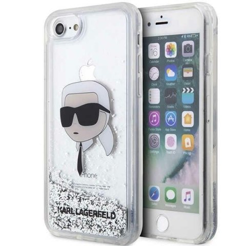 Karl Lagerfeld nakładka do iPhone 7 / 8 / SE KLHCI8LNKHCH srebrna HC Liquid Glitter NFT Karl's Head Karl Lagerfeld nakładka do iPhone 7 / 8 / SE KLHCI8LNKHCH srebrna HC Liquid Glitter NFT Karl's Head