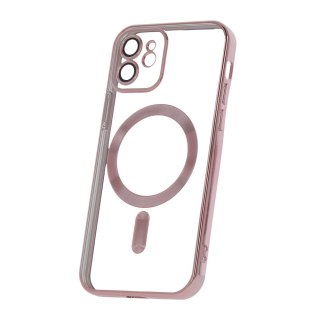 Nakładka Color Chrome Mag do iPhone 12 6,1" różowo-złota