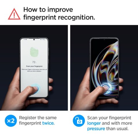 Spigen szkło hartowane GLAS.TR "EZ FIT" 2-Pack do Samsung Galaxy S23 Plus clear