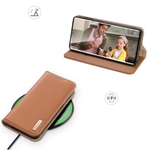 Etui Dux Ducis Hivo z klapką i blokadą RFID do Samsung Galaxy S24 Ultra - brązowe Etui Dux Ducis Hivo z klapką i blokadą RFID do Samsung Galaxy S24 Ultra - brązowe