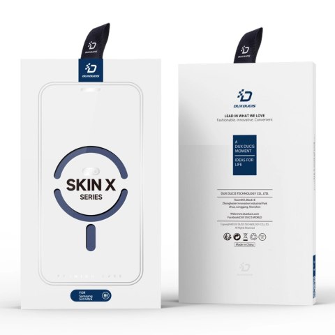 Etui Dux Ducis Skin X Pro na Samsung Galaxy S24 Ultra z MagSafe, klapką i podstawką - niebieskie