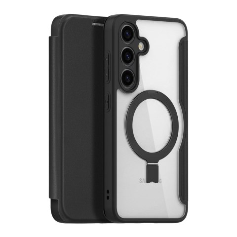 Etui Dux Ducis Skin X Pro na Samsung Galaxy S24+ z MagSafe, klapką i podstawką - czarne Etui Dux Ducis Skin X Pro na Samsung Galaxy S24+ z MagSafe, klapką i podstawką - czarne