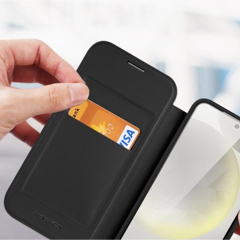 Etui Dux Ducis Skin X Pro na Samsung Galaxy S24+ z MagSafe, klapką i podstawką - czarne Etui Dux Ducis Skin X Pro na Samsung Galaxy S24+ z MagSafe, klapką i podstawką - czarne
