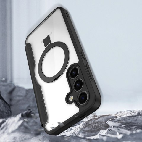 Etui Dux Ducis Skin X Pro na Samsung Galaxy S24+ z MagSafe, klapką i podstawką - czarne Etui Dux Ducis Skin X Pro na Samsung Galaxy S24+ z MagSafe, klapką i podstawką - czarne
