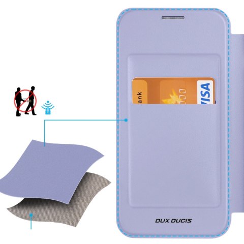 Etui Dux Ducis Skin X Pro na Samsung Galaxy S24 z MagSafe, klapką i podstawką - fioletowe