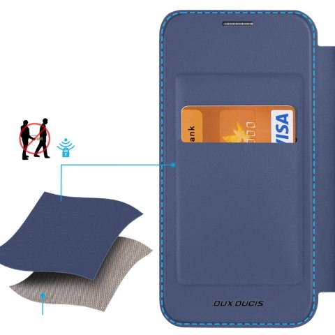 Etui Dux Ducis Skin X Pro na Samsung Galaxy S24+ z MagSafe, klapką i podstawką - niebieskie