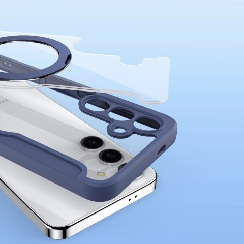Etui Dux Ducis Skin X Pro na Samsung Galaxy S24+ z MagSafe, klapką i podstawką - niebieskie