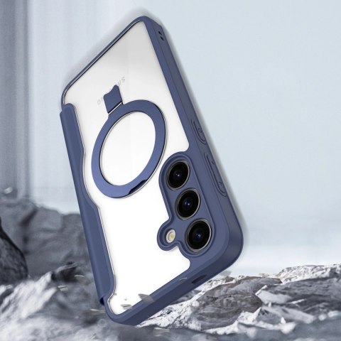 Etui Dux Ducis Skin X Pro na Samsung Galaxy S24+ z MagSafe, klapką i podstawką - niebieskie