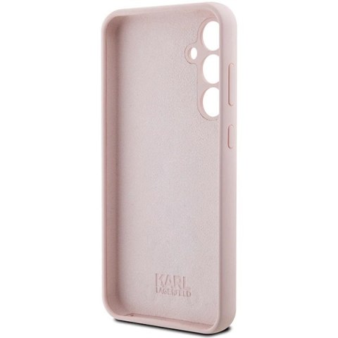 Etui Karl Lagerfeld Silicone Choupette Metal Pin na Samsung Galaxy S23 FE - różowe Etui Karl Lagerfeld Silicone Choupette Metal Pin na Samsung Galaxy S23 FE - różowe