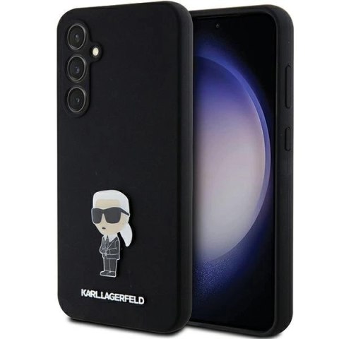 Etui Karl Lagerfeld Silicone Ikonik Metal Pin na Samsung Galaxy S23 FE - czarne Etui Karl Lagerfeld Silicone Ikonik Metal Pin na Samsung Galaxy S23 FE - czarne