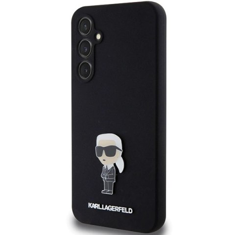 Etui Karl Lagerfeld Silicone Ikonik Metal Pin na Samsung Galaxy S23 FE - czarne Etui Karl Lagerfeld Silicone Ikonik Metal Pin na Samsung Galaxy S23 FE - czarne