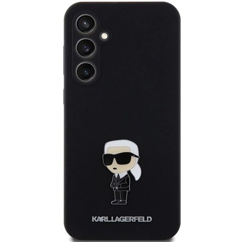 Etui Karl Lagerfeld Silicone Ikonik Metal Pin na Samsung Galaxy S23 FE - czarne Etui Karl Lagerfeld Silicone Ikonik Metal Pin na Samsung Galaxy S23 FE - czarne