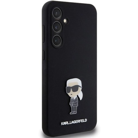 Etui Karl Lagerfeld Silicone Ikonik Metal Pin na Samsung Galaxy S23 FE - czarne Etui Karl Lagerfeld Silicone Ikonik Metal Pin na Samsung Galaxy S23 FE - czarne
