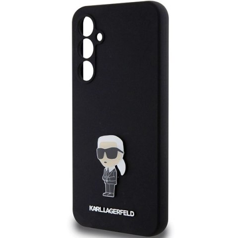 Etui Karl Lagerfeld Silicone Ikonik Metal Pin na Samsung Galaxy S23 FE - czarne Etui Karl Lagerfeld Silicone Ikonik Metal Pin na Samsung Galaxy S23 FE - czarne