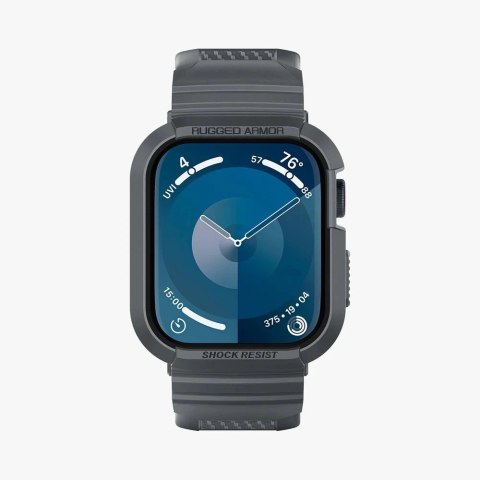 Etui Spigen Rugged Armor Pro na Apple Watch 4 / 5 / 6 / 7 / 8 / 9 / SE (44 / 45 mm) - ciemnoszare Etui Spigen Rugged Armor Pro na Apple Watch 4 / 5 / 6 / 7 / 8 / 9 / SE (44 / 45 mm) - ciemnoszare