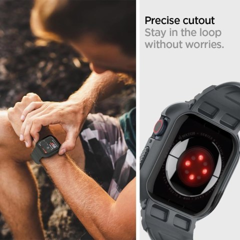 Etui Spigen Rugged Armor Pro na Apple Watch 4 / 5 / 6 / 7 / 8 / 9 / SE (44 / 45 mm) - ciemnoszare Etui Spigen Rugged Armor Pro na Apple Watch 4 / 5 / 6 / 7 / 8 / 9 / SE (44 / 45 mm) - ciemnoszare