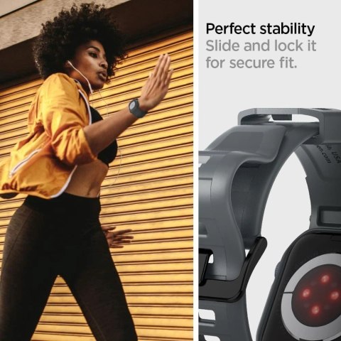Etui Spigen Rugged Armor Pro na Apple Watch 4 / 5 / 6 / 7 / 8 / 9 / SE (44 / 45 mm) - ciemnoszare Etui Spigen Rugged Armor Pro na Apple Watch 4 / 5 / 6 / 7 / 8 / 9 / SE (44 / 45 mm) - ciemnoszare