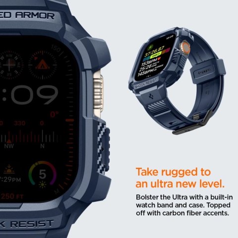 Etui Spigen Rugged Armor Pro na Apple Watch Ultra 1 / 2 (49 mm) - granatowe Etui Spigen Rugged Armor Pro na Apple Watch Ultra 1 / 2 (49 mm) - granatowe