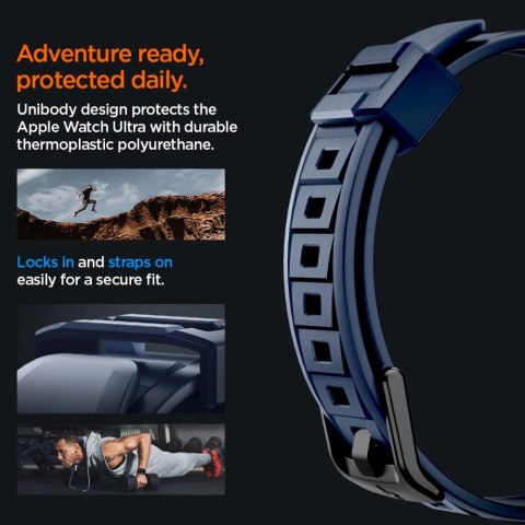Etui Spigen Rugged Armor Pro na Apple Watch Ultra 1 / 2 (49 mm) - granatowe Etui Spigen Rugged Armor Pro na Apple Watch Ultra 1 / 2 (49 mm) - granatowe
