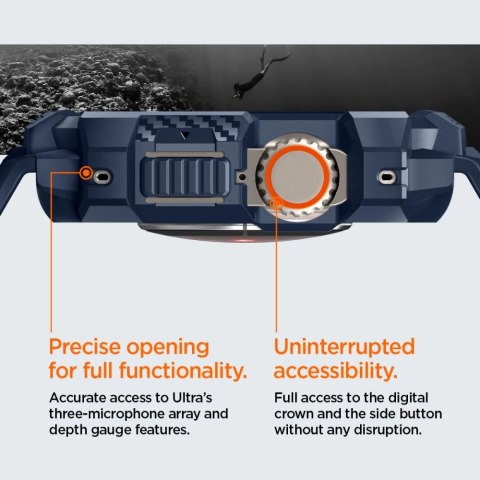 Etui Spigen Rugged Armor Pro na Apple Watch Ultra 1 / 2 (49 mm) - granatowe Etui Spigen Rugged Armor Pro na Apple Watch Ultra 1 / 2 (49 mm) - granatowe