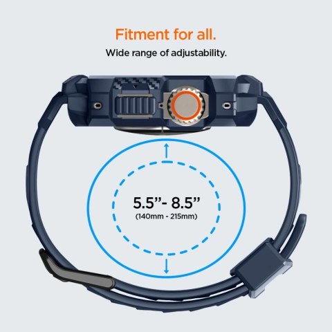 Etui Spigen Rugged Armor Pro na Apple Watch Ultra 1 / 2 (49 mm) - granatowe Etui Spigen Rugged Armor Pro na Apple Watch Ultra 1 / 2 (49 mm) - granatowe