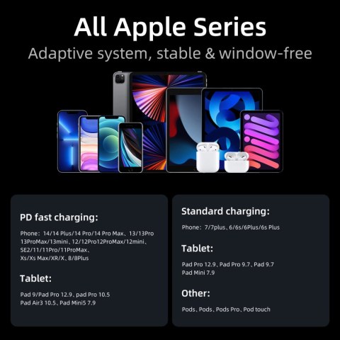Kabel Joyroom Gaming Cable S-CL020A6 Lightning (kątowy) / USB-C (prosty) 20W 1.2 m - niebieski
