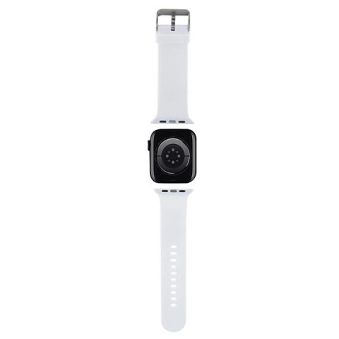 Pasek Karl Lagerfeld 3D Rubber Karl&Choupette Heads na Apple Watch 38/40/41mm - biały Pasek Karl Lagerfeld 3D Rubber Karl&Choupette Heads na Apple Watch 38/40/41mm - biały